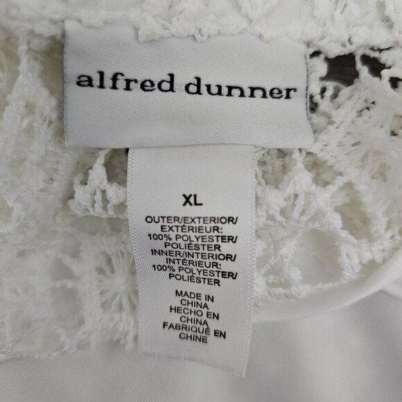 Alfred Dunner English Garden Floral Border Lace Boho Tank Cardigan Top 2in1 - Picture 7 of 8